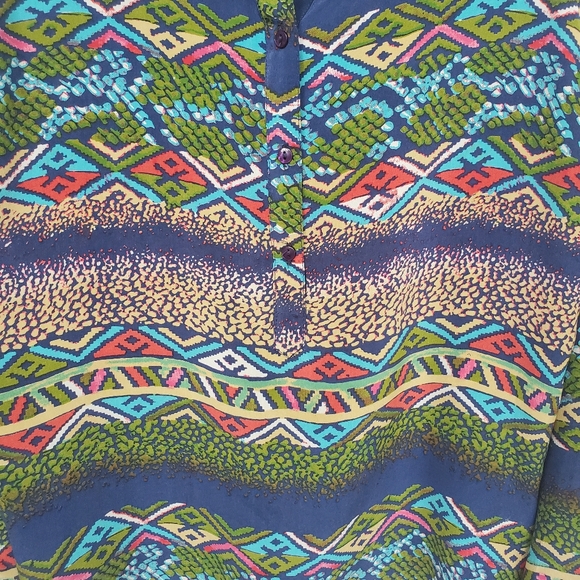 100% Silk Snakeskin Boho Top Sz S -EUC! By Tolani - Picture 5 of 11